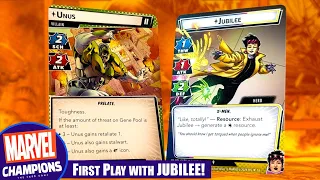 Marvel Champions | First Play with JUBILEE taking on UNUS in Standard III