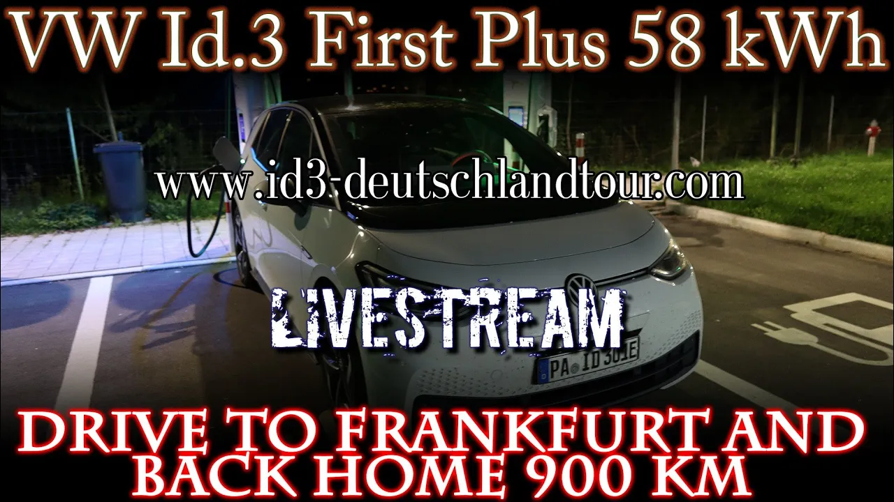 (live) VW Id.3 900km Roadtrip to Frankfurt and back