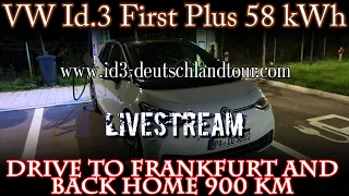 (live) VW Id.3 900km Roadtrip to Frankfurt and back