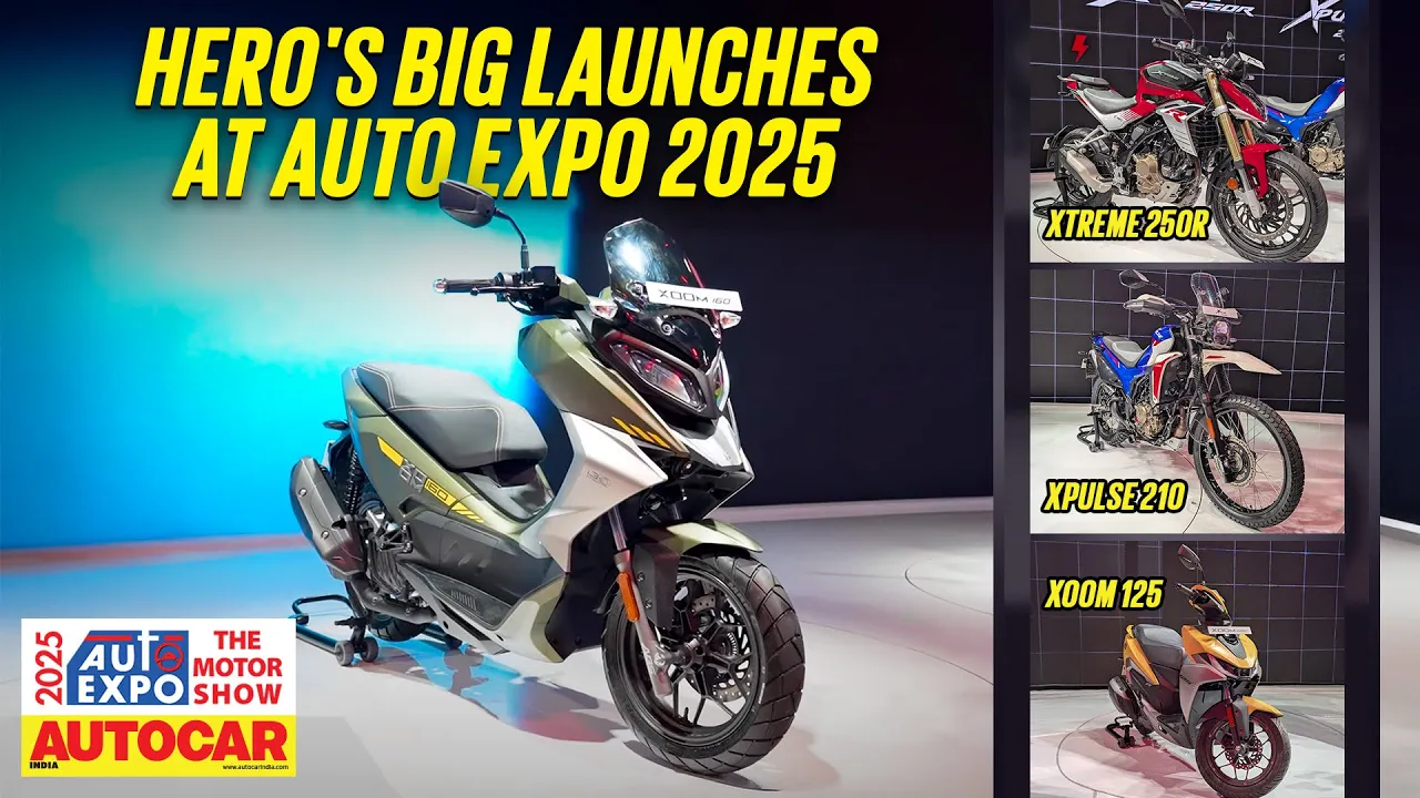 Hero Xoom 160, Xoom 125, Xtreme 250R, XPulse 210 - Prices & details | Auto Expo 2025 | Autocar India