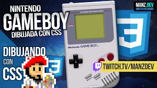Nintendo GAMEBOY dibujada con código CSS