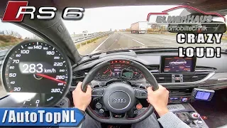 780HP AUDI RS6 Elmerhaus CRAZY LOUD! 283km/h AUTOBAHN POV by AutoTopNL