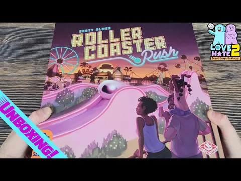 Unboxing of Roller Coaster Rush from @Pandasaurusgames | Love 2 Hate #boardgames Review