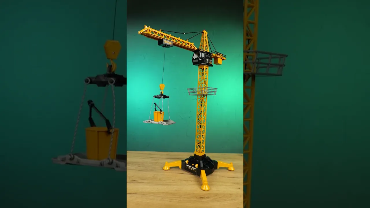 Большой радиоуправляемый кран с подсветкой и звуковыми эффектами