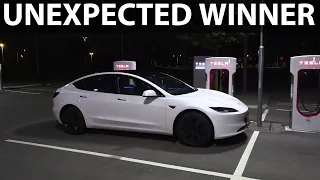 Tesla Model 3 RWD Highland vs MG4 charging battle