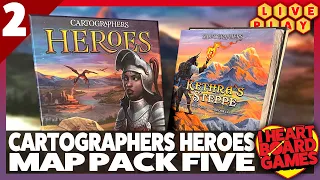 Cartographers Heroes Live Play Through Map Pack 5: Kethra's Steppe