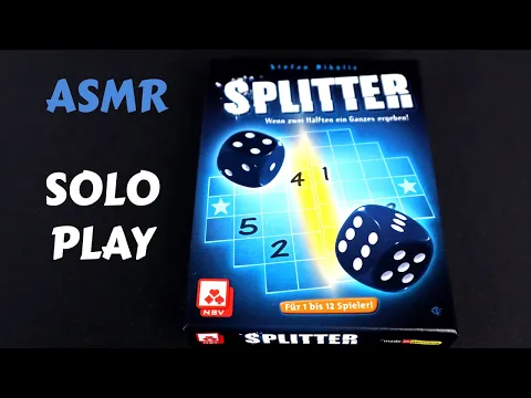 ASMR Solo Board Game Playthrough - SPLITTER (Whispering) game 2