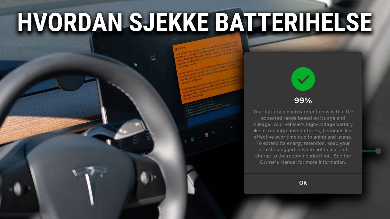 Sinnsyk batteriehelse etter 1,5 år / 30 000 km!
