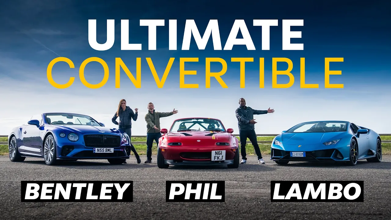 Bentley vs Lambo vs Phil the MX-5: Ultimate Convertible Challenge! | 4K