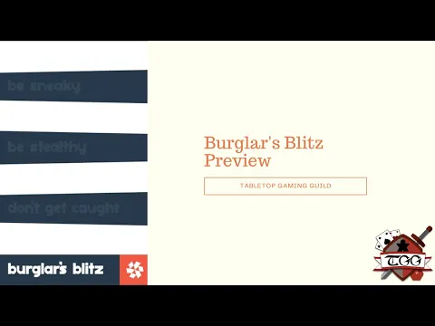 Burglar's Blitz Board Game Preview