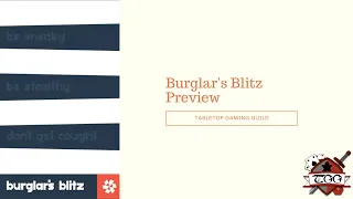 Burglar's Blitz Board Game Preview
