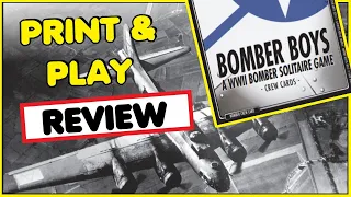 Bomber Boys Solo WWII Boardgame! PnP - Review