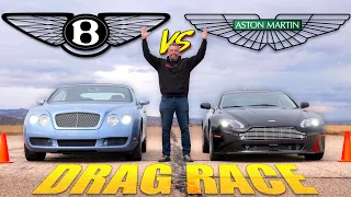 You’ll Be Surprised By The Car That Races The Loser Of This Bentley Conti vs Aston Martin Drag Race