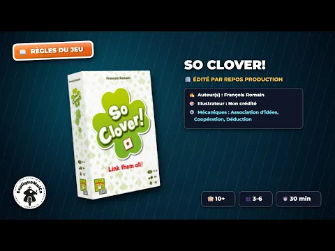 SO CLOVER règle du jeu en français par #expliquemoica