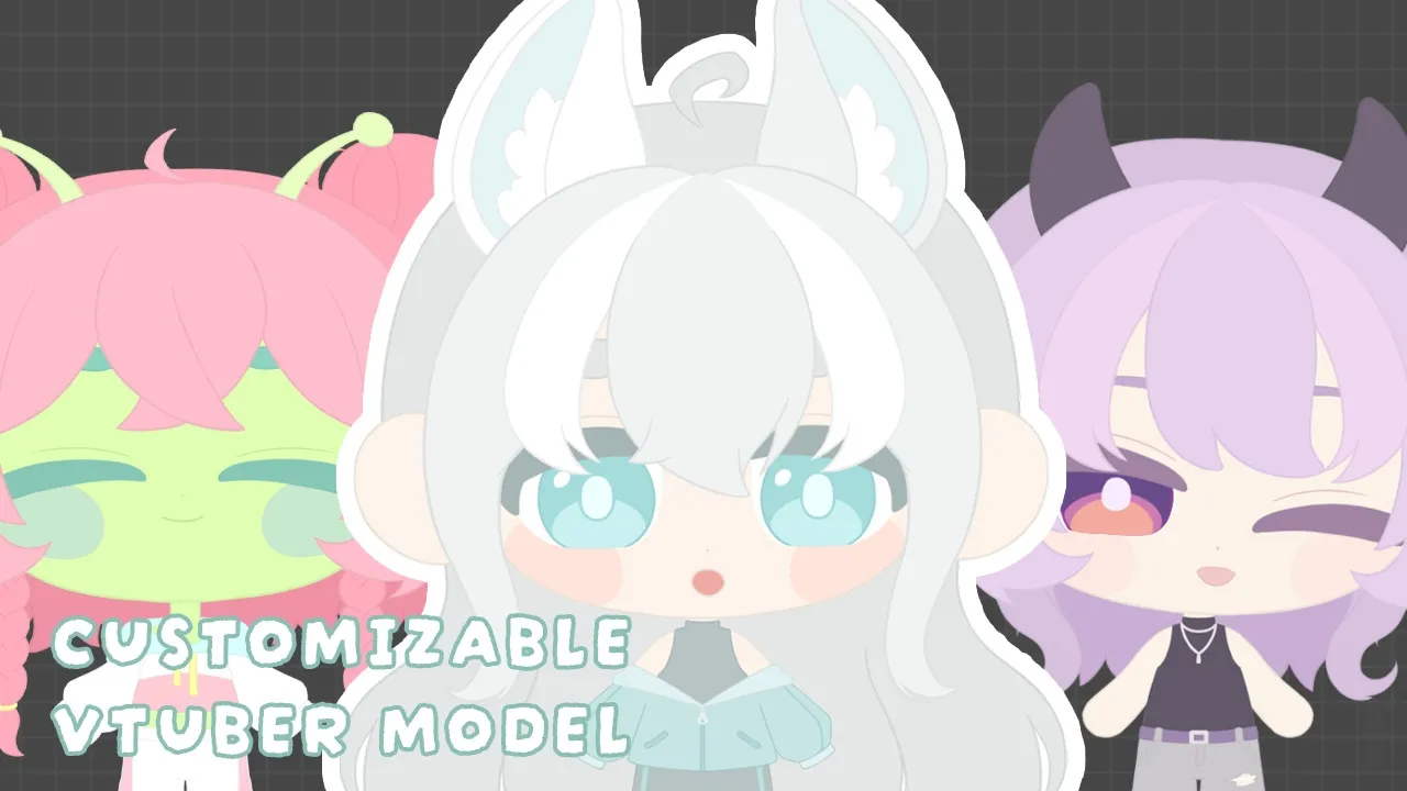 AWOO Customizable Chibi Vtuber Model | VGen