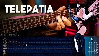 TELEPATIA - Kali Uchis Guitar Tutorial TAB | Cover Guitarra Christianvib