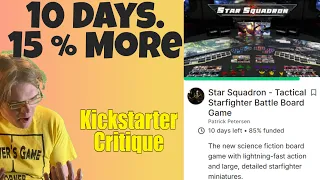 Star Squadron (D) Tactical Starfighter Battle Board Game - Kickstarter Critique Review