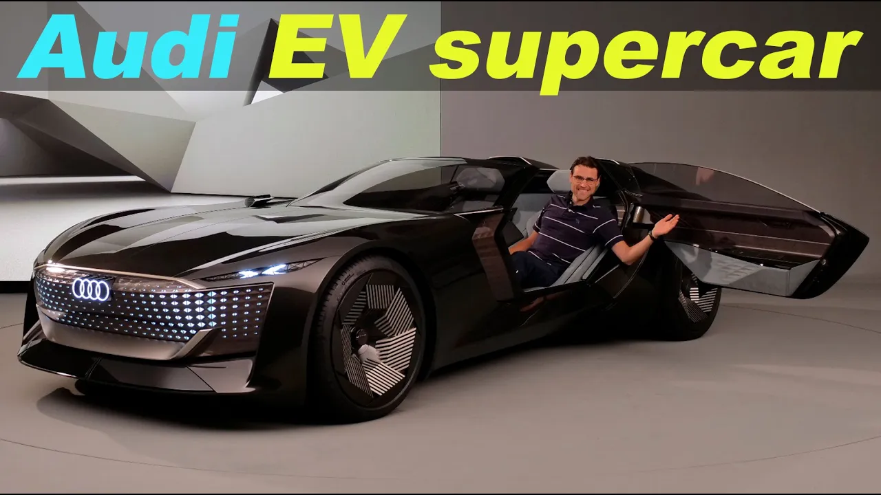 The Audi EV batmobile 🦇😉 with adjustable length! 😮 Audi skysphere roadster supercar