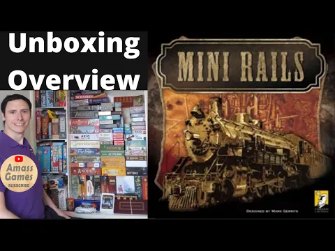 Mini Rails board game train stocks award Mini Express unboxing preview overview trailer AmassGames
