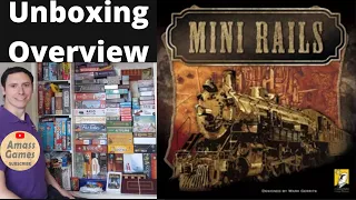 Mini Rails board game train stocks award Mini Express unboxing preview overview trailer AmassGames