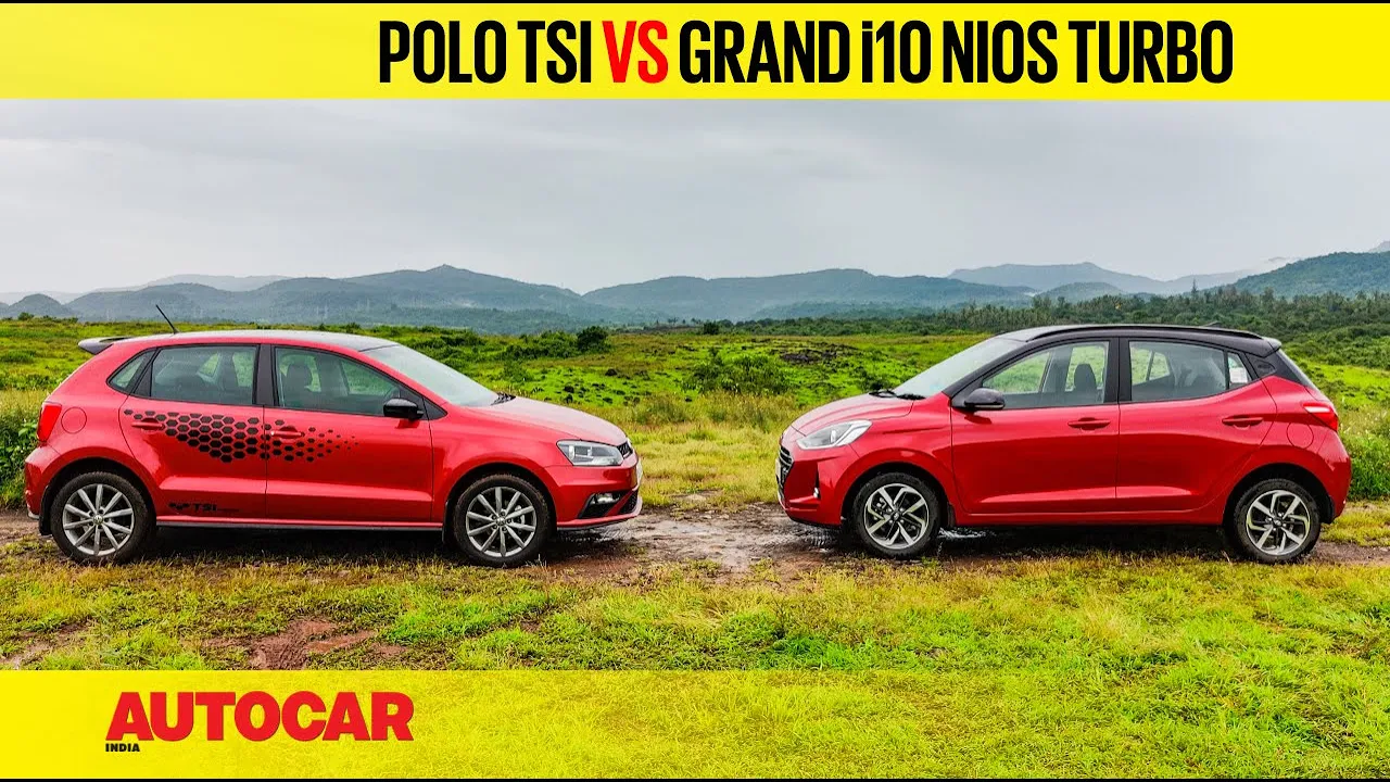 Volkswagen Polo 1.0 TSI vs Hyundai Grand i10 Nios Turbo - Unlock 1.0! | Comparison | Autocar India