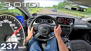 2008 AUDI A4 B8 3.0 V6 TDI 6-speed | 237KM/H on AUTOBAHN