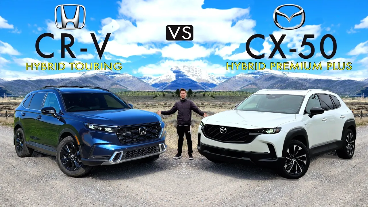 38 MPG BATTLE! -- 2025 Mazda CX-50 Hybrid vs. 2025 Honda CR-V Hybrid: Comparison