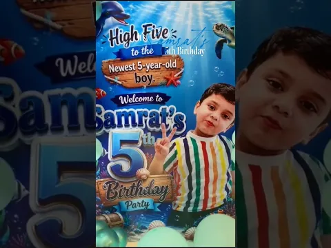 Samrat Birthday Shark Theme Decoration