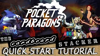 How to Play Pocket Paragons | Quick Start Tutorial | The Cardboard Stacker