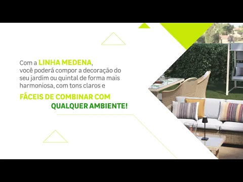 Balanço para Jardim Medena Aço 3 lug. 216x185cm Bege Naterial