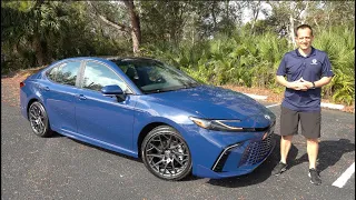 Is the 2025 Toyota Camry XSE more fuel efficient sedan than a Honda Accord Sport?