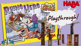 Games for Kids | Rhino Hero Super Battle| Play Through and Review