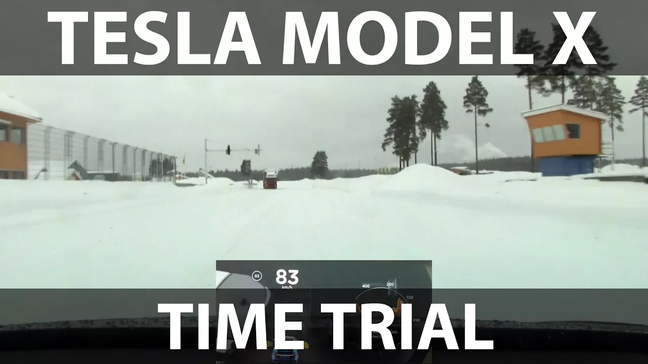 Model X at Vålerbanen race track