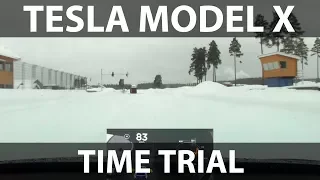 Model X at Vålerbanen race track