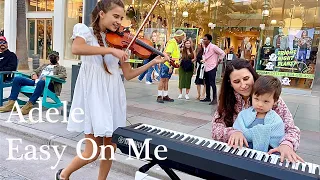Easy On Me - Adele - Mom and Daughter - Street Performance - Violin Cover by Karolina Protsenko