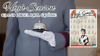 High Season: Grand Hotel Roll & Write ️ Playthrough for Two