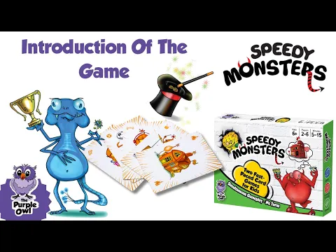 Introduction to Speedy Monsters Card Game - A Fast-paced Two Games in a Box for Kids and Families.