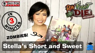 Run Fight or Die Reloaded Board Game - Stella's Short and Sweet