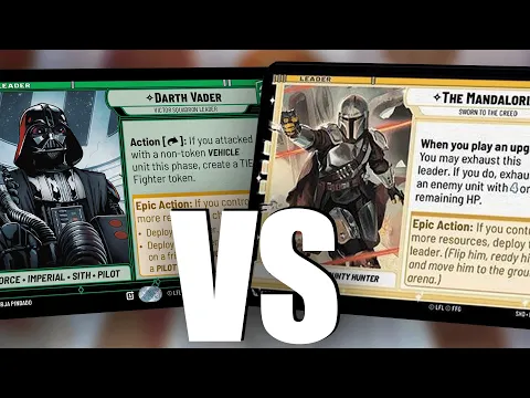 Mandalorian Command vs Darth Vader Command Star Wars Unlimited Gameplay @meeple