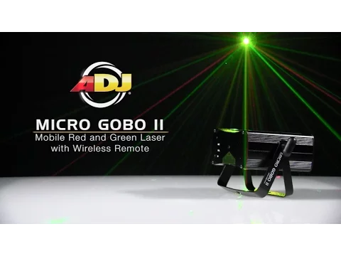 Product video thumbnail for ADJ American DJ Micro Gobo II Red &amp; Green Laser Fixture