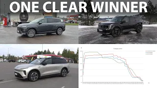 Hyundai Ioniq 9 vs Kia EV9 and Nio EL8 charging battle