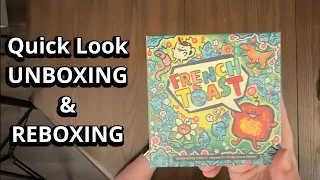 French Toast - Party Game - Quick Look Unboxing & Reboxing - What's in the Box?