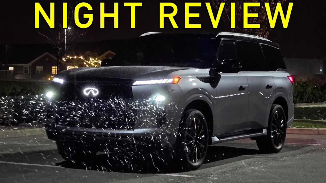 NIGHT REVIEW -- Does the 2025 Infiniti QX80 Shine Bright?? (Headlights, Exterior & Interior)