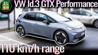 VW Id.3 GTX Performance - 110 km/h (68 mph) range test