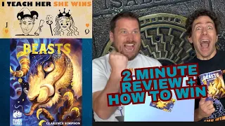 Beasts in 2 Minutes! Comedy Intro & First Impressions – I Teach Her She Wins | Dice Tower Feature