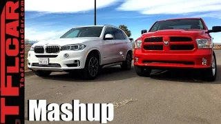 2016 BMW X5 eDrive Plugin-Hybrid vs Ram 1500 EcoDiesel Mashup MPG Review