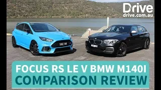 Ford Focus RS LE v BMW M140i Comparison Review | Drive.com.au