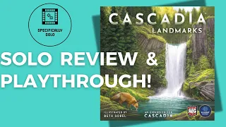 Cascadia Landmarks: Solo Review & Playthrough