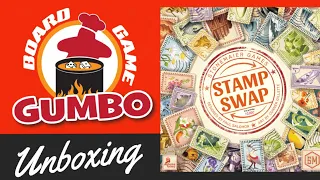 Board Game Gumbo: Unboxing Stamp Swap and the Stamp Swap Realm