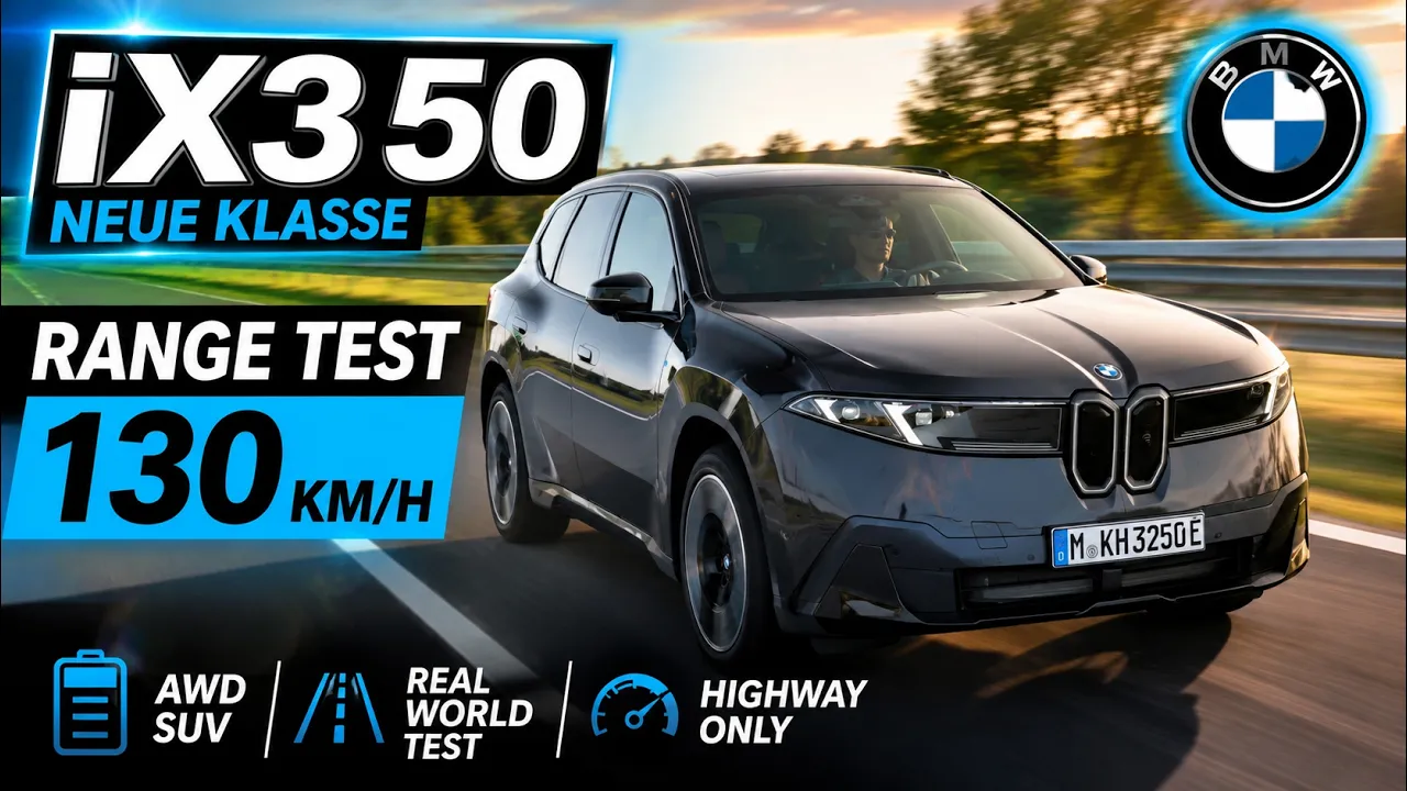 BMW iX3 xDrive50 (115 kWh) Range Test at 130 km/h (81 mph) – New class?